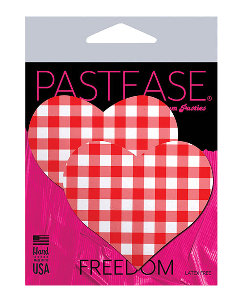 Pastease Premium Gingham Heart - Red O-s