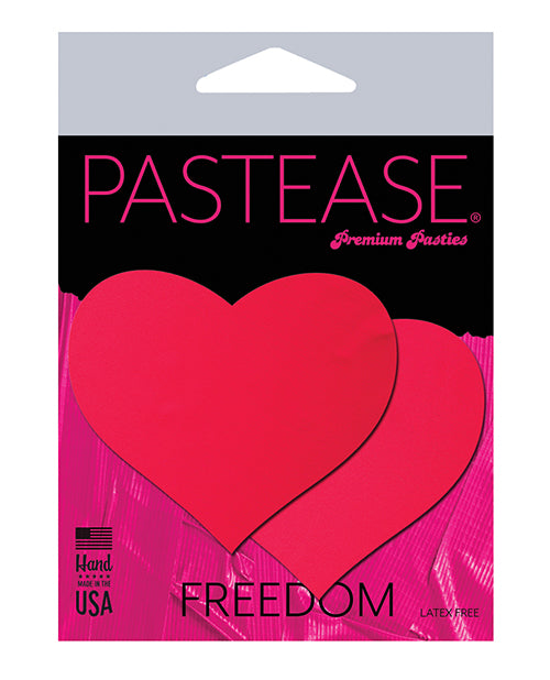 Pastease Basic Heart Black Light Reactive - Neon Red O-s