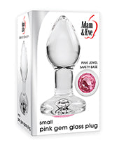 Adam & Eve Pink Gem Glass Plug - Small