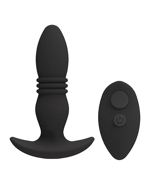 A Play Rise Rechargeable Silicone Anal Plug W-remote - Black