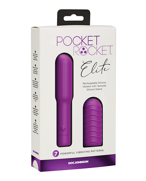 Pocket Rocket Elite Rechargeable W-removable Sleeve - Purple
