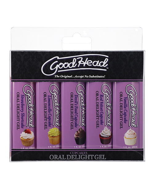 Goodhead Cupcake Oral Delight Gel - Asst. Flavors Pack Of 5