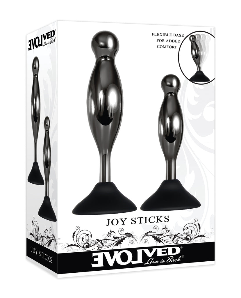 Evolved Joy Sticks 2 Pc Plug Set - Black-chrome