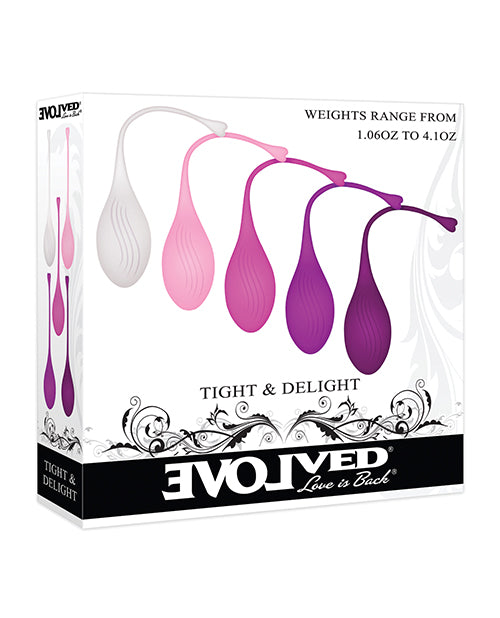 Evolved Tight & Delight 5 Pc Weighted Kegel Ball Set - Assorted Colors