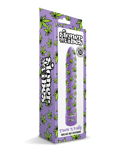 Stoner Vibes Pack A Fatty Multi Speed Vibrator - Purple Haze