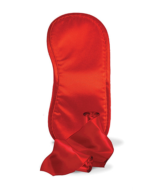 Pleasure Package We're Going To Need A Safe Word Satin Blind Fold, Wrist & Ankle Sash - Red