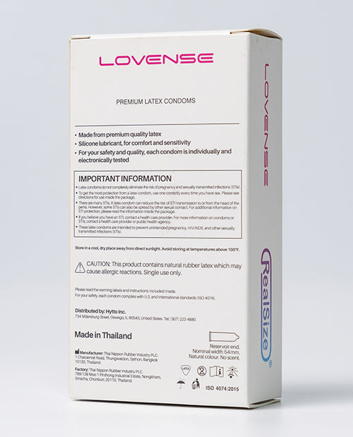 Lovense Realsize 49mm Condoms - Box Of 12