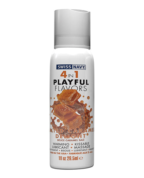 Swiss Navy 4 In 1 Playful Flavors - 1 Oz Salted Caramel Delight