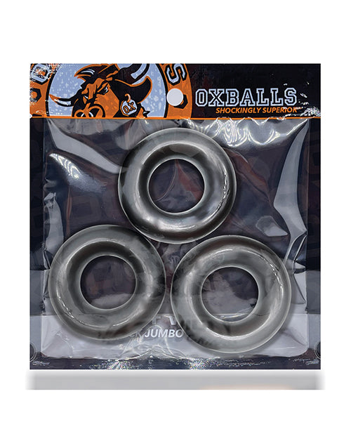 Oxballs Fat Willy 3 Pack Jumbo Cock Rings - Steel