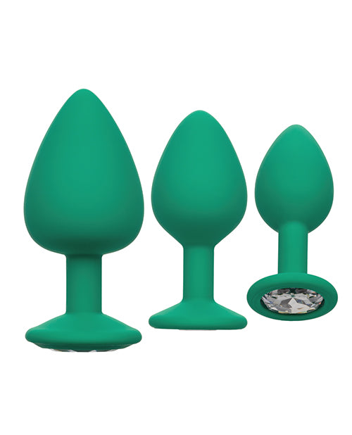Cheeky Gems 3 Pc Plug Set - Green