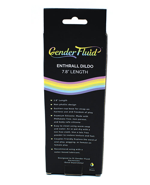 Gender Fluid 7.8" Enthrall Strap On Dildo - Black