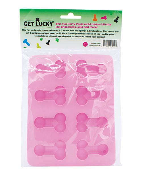 Get Lucky Penis Party Chocolate - Ice Tray - Pink