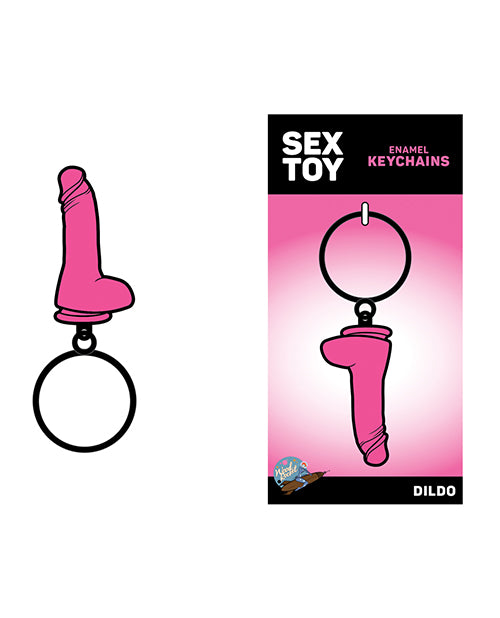 Wood Rocket Sex Toy Dildo Keychain - Pink