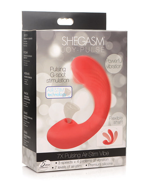 Inmi Shegasm Joy Pulse 7x Pulsing Air Stim Vibe - Red
