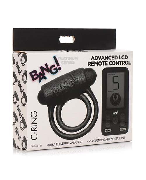Bang! Vibrating Silicone Cock Ring W-remote Control - Black