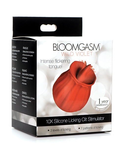 Inmi Bloomgasm Wild Violet 10x Licking Stimulator - Red