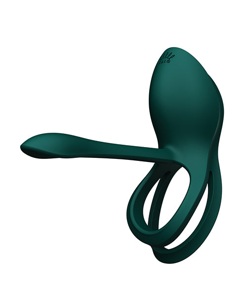 Zalo Bayek Vibrating Couples Ring W-remote - Turquoise Green